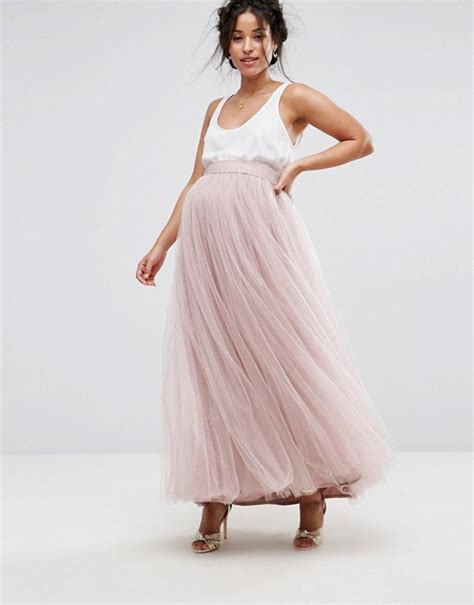 Little Mistress Maternity Little Mistress Maternity Maxi Tulle Prom Skirt