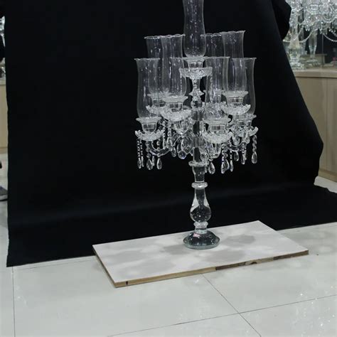 Crystal Modern Clear Candelabra Wedding Centerpiece Buy Modern Clear