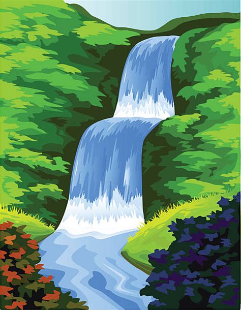 Royalty Free Waterfall Clip Art Vector Images And Illustrations Istock