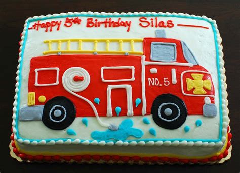 Sheet Cake Fire Truck Cake Bing Images Truck Birthday