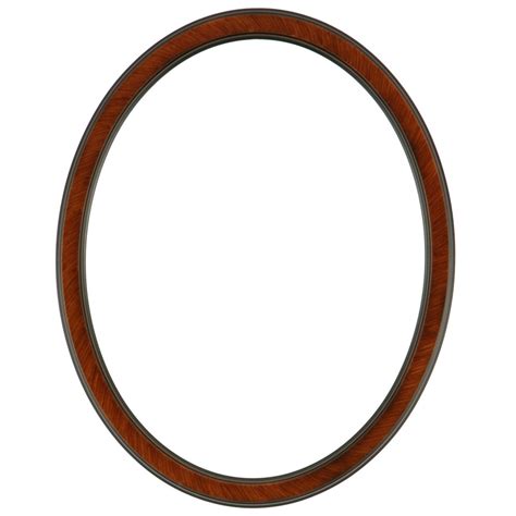 Oval Frame In Vintage Cherry Finish Simple Red Wooden Picture Frames With Antique Stripping