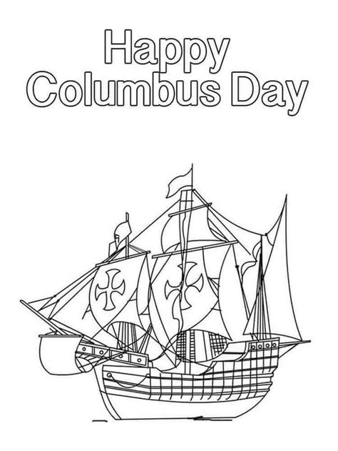 Free Columbus Day Coloring Pages Printable Pdf