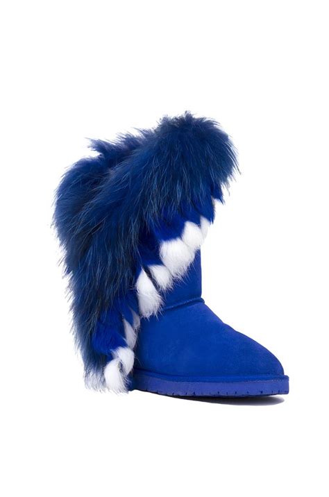 Blue Fur Boots Boots Cool Boots Boots Women Fashion