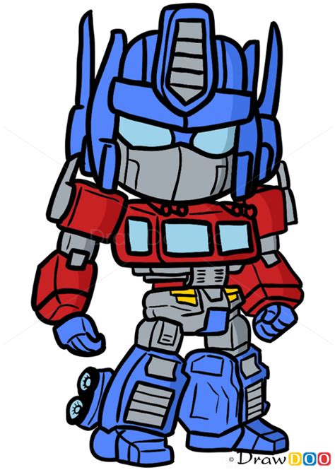 How To Draw Optimus Prime Chibi Transformers Drawing Transformers