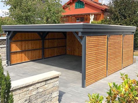 11 perfect carports designs with storage you'd love to have! Wooden carport with flat roof in 2020 | Flat roof house, Wooden carports, Flat roof