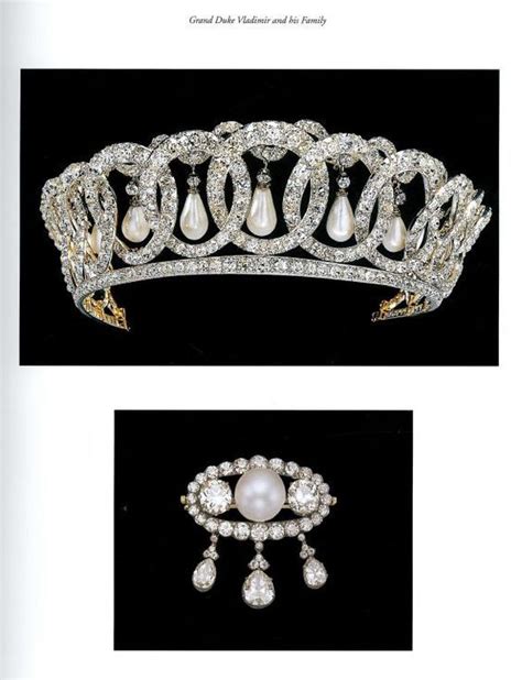 The Vladimir Tiara Plus A Pearl Brooch Bought By Queen Mary In 1921