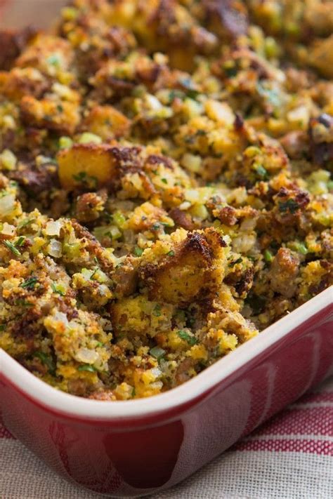 22 southern thanksgiving dishes that bring on the ragin' cajun comfort. Southern Cornbread Dressing With Oysters and Sausage | Recipe | Cornbread dressing, Stuffing ...