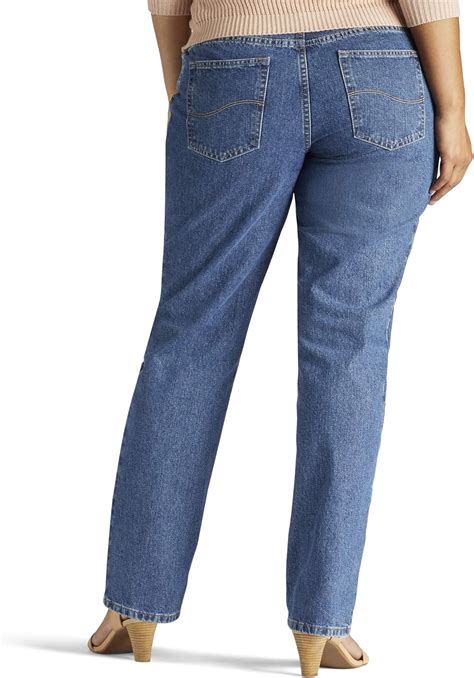 Lee Womens Plus Size Relaxed Fit All Cotton Straight Leg Jean Amazon
