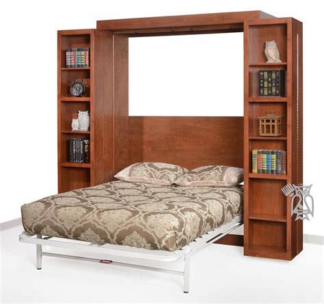 Personalize This Library Wall Bed In Cherry Finish Watch Demo Video