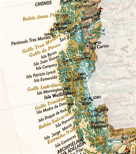Mapa De Chile 2023 Sepia Lámina Creado En Chile