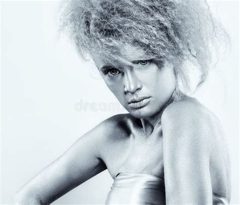 Silver Girl Stock Photo Image Of Haired Female Expression 92864374