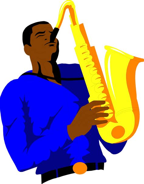Saxophone Free Stock Photo Illustration Of An African American Man