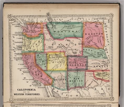 California And The Western Territories David Rumsey Historical Map