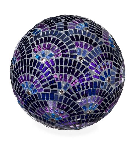 Purple Mosaic Rainbow Glass Gazing Ball Wind And Weather