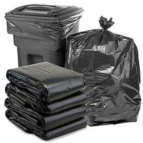 65 Gallon Trash Bags 25 Pack Extra Large Black Heavy Duty Trash Can