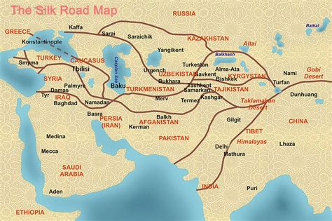 Silk Road Maps Silk Road Routes Where Is The Silk Road China
