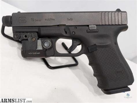 Armslist For Sale Glock 19 Gen 4 9mm Pistol With Viridian Laser
