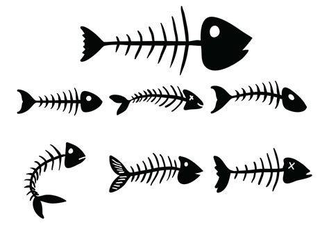 Fishbone vector set 160631 - Download Free Vectors, Clipart Graphics