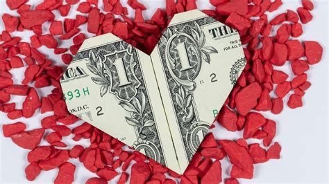 Money Origami Heart ️ Dollar Bill Origami Heart Folding Tutorial Youtube
