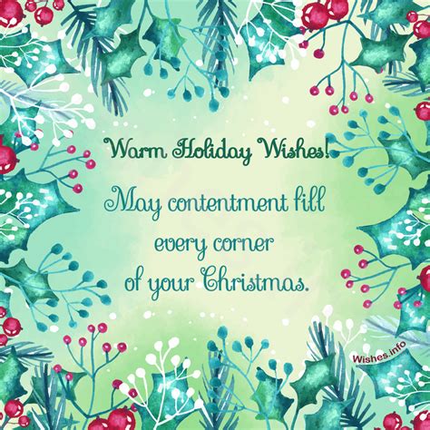 Wish Warm Holiday Wishes May Contentment Fill Every Corner Of Your