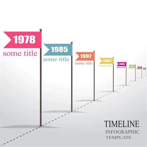 Infographic Timeline Template With Pointers Stock Vector Image By