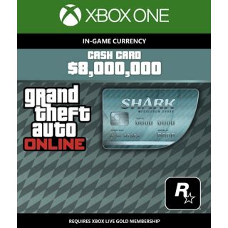 Solve your money problem and help get what you want across. GTA Online (GTA 5): Megalodon Shark Cash Card 8,000,000$ XBOX ONE KEY GLOBAL - XBox One Spiele ...