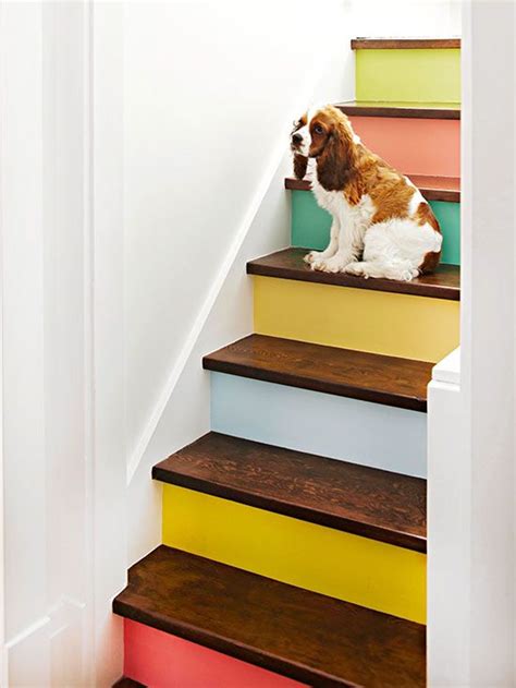 Painted Staircase Risers Diy Paint Projects Painting Projects Diy