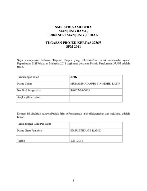 0 ratings0% found this document useful (0 votes). Contoh Kerja Kursus P.Akaun tahun 2011