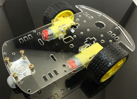 โครงรถ หุ่นยนต์ Smart car 2WD Robot Car acrylic อะคริลิคสีขาวใส V1 ...