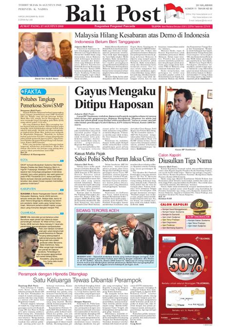 Edisi Agustus Balipost Com By E Paper Kmb Issuu