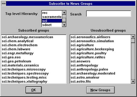 Iucr Internet Guide Newsgroups Installation Of A Newsreading Program