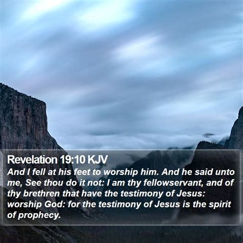 Revelation 1910 Kjv And I Fell At His Feet To Worship Him And He