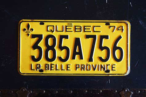 1974 Quebec License Plate Etsy