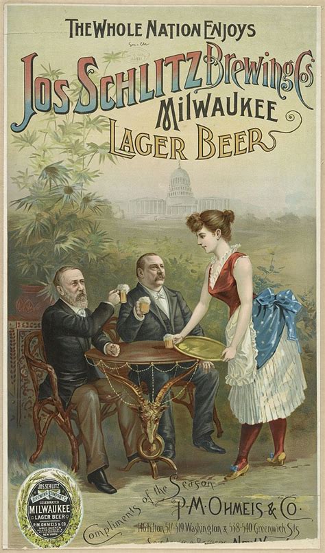 In 1888 Milwaukees Jos Schlitz Brewing Company Advertising In 1888