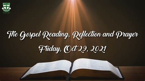 Daily Gospel Reflection And Prayer October Youtube