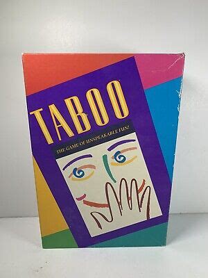 Taboo The Game Of Unspeakable Fun Vintage Edition Complete Great Condition Ebay