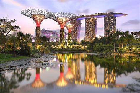 Foto Singapur Marina Bay Sands Gardens By The Bay Parks Teich Städte