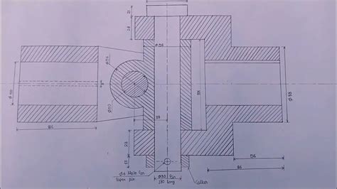 Universal Coupling Assembly Drawing For Mechanical Engineering