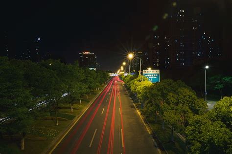 Hd Wallpaper Timelapse Photography During Nighttime Road Way