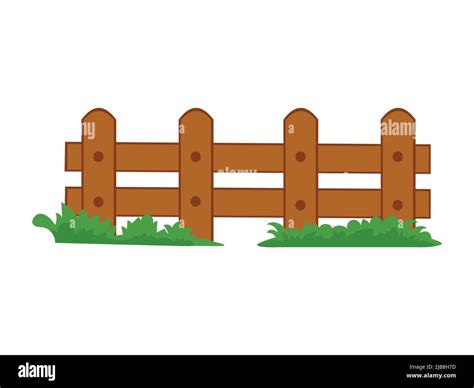Wooden Fence Clipart Stock Vector Image And Art Alamy