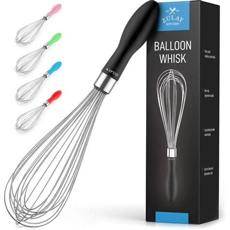 Zulay 12 Inch Stainless Steel Whisk Balloon Wisk Kitchen Tool With
