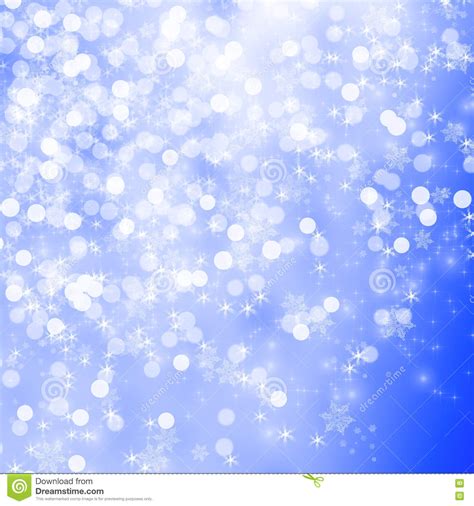 Abstract Silver Light On Blue Blurred Background Stock