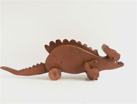 Handmade Wood Dinosaur