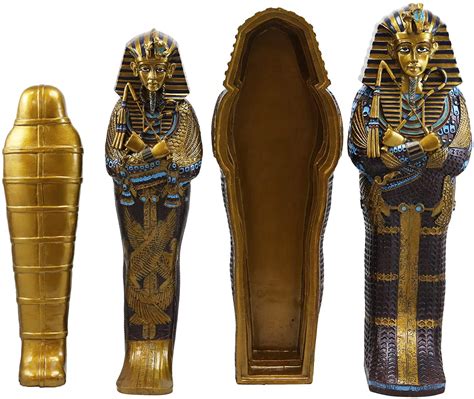 Ebros T Large 16 Long Egyptian Pharaoh King Tut Sarcophagus Nesting