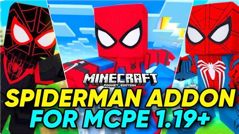 Spiderman Addon For Mcpe 119 Best Version Ever Spiderman Mod