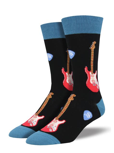Mens Electric Guitars Socks Sock Game Mens Socks Mens Crew Socks
