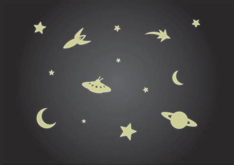 Each pack comes with a surprising 798 stars so you can turn the walls in any room into a starry night. Glow in the Dark Ceiling Stickers Luminous Rocket Stars