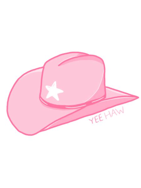 Pink Cowboy Hat Sticker For Sale By Pea Bee Preppy Wallpaper Art