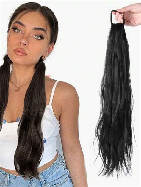 Long Curly Ponytail Synthetic Hair Extension Shein Usa