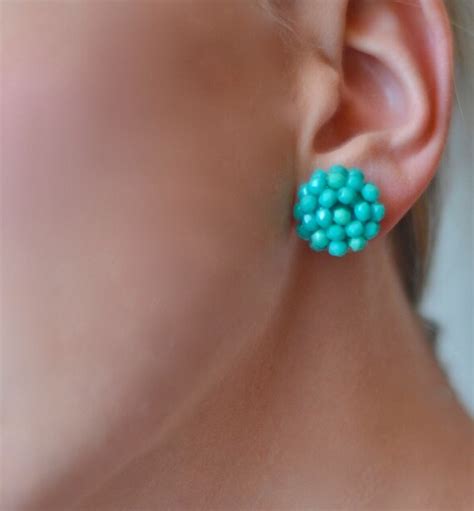 Items Similar To Turquoise Studs Turquoise Earrings Turquoise Stud